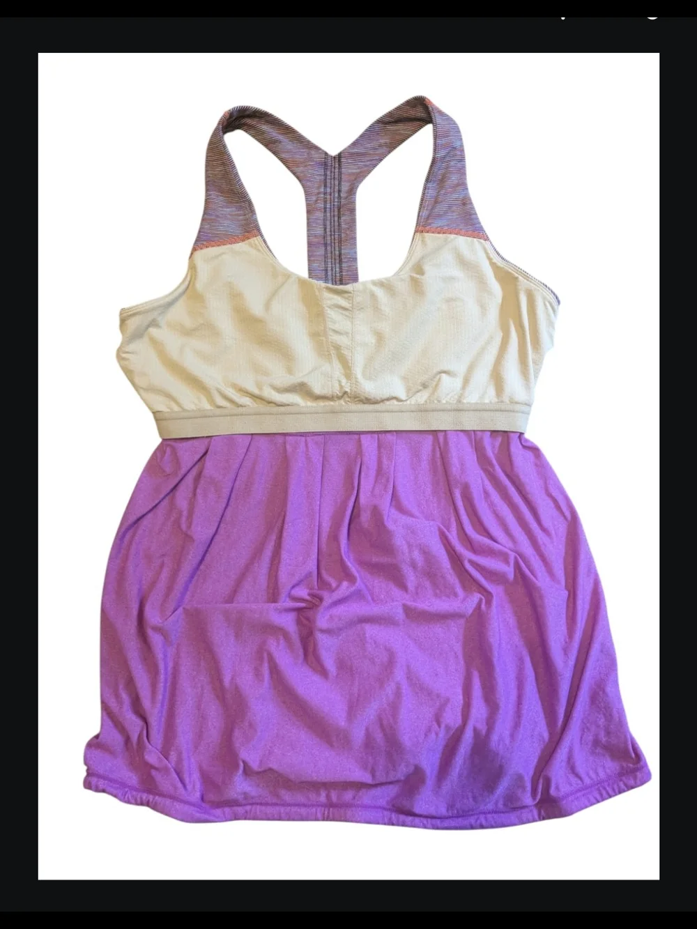 LULULEMON POWER DANCE TANK - Size -12 - *NO SIZE TAG* Shelf Bra - Workout - Picture 6 of 11